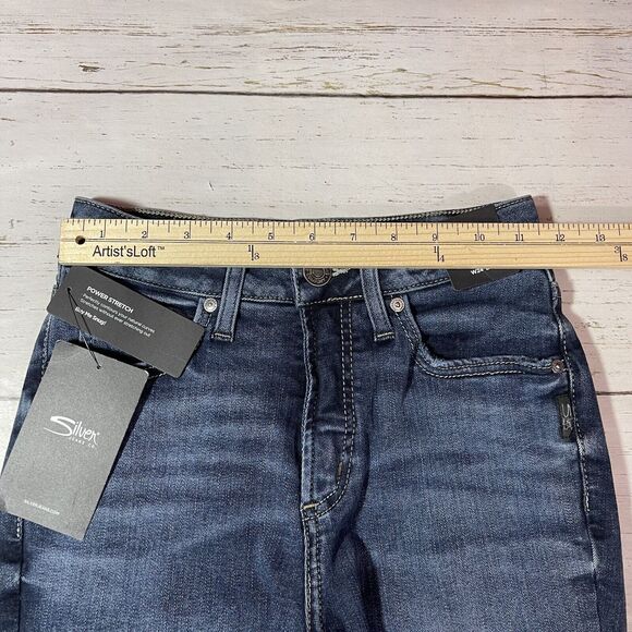 Silver Jeans Womans Size 24x31 Indigo Blue Avery Straight Curvy High Rise - Picture 5 of 16